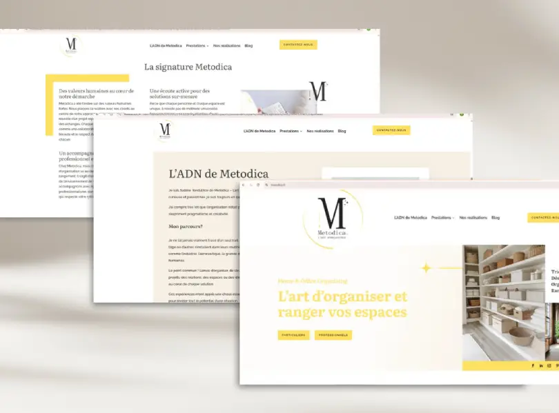 metodica mockup site Création site internet et identité visuelle Metodica